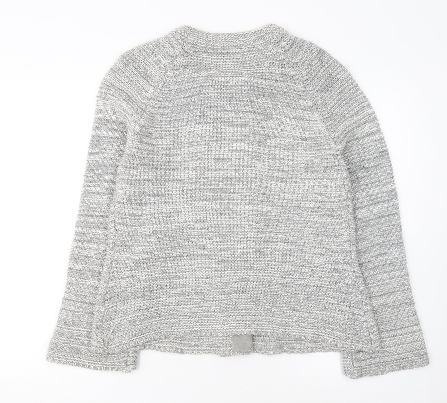 Wallis Women Grey Chunky Knit Button Cardigan M