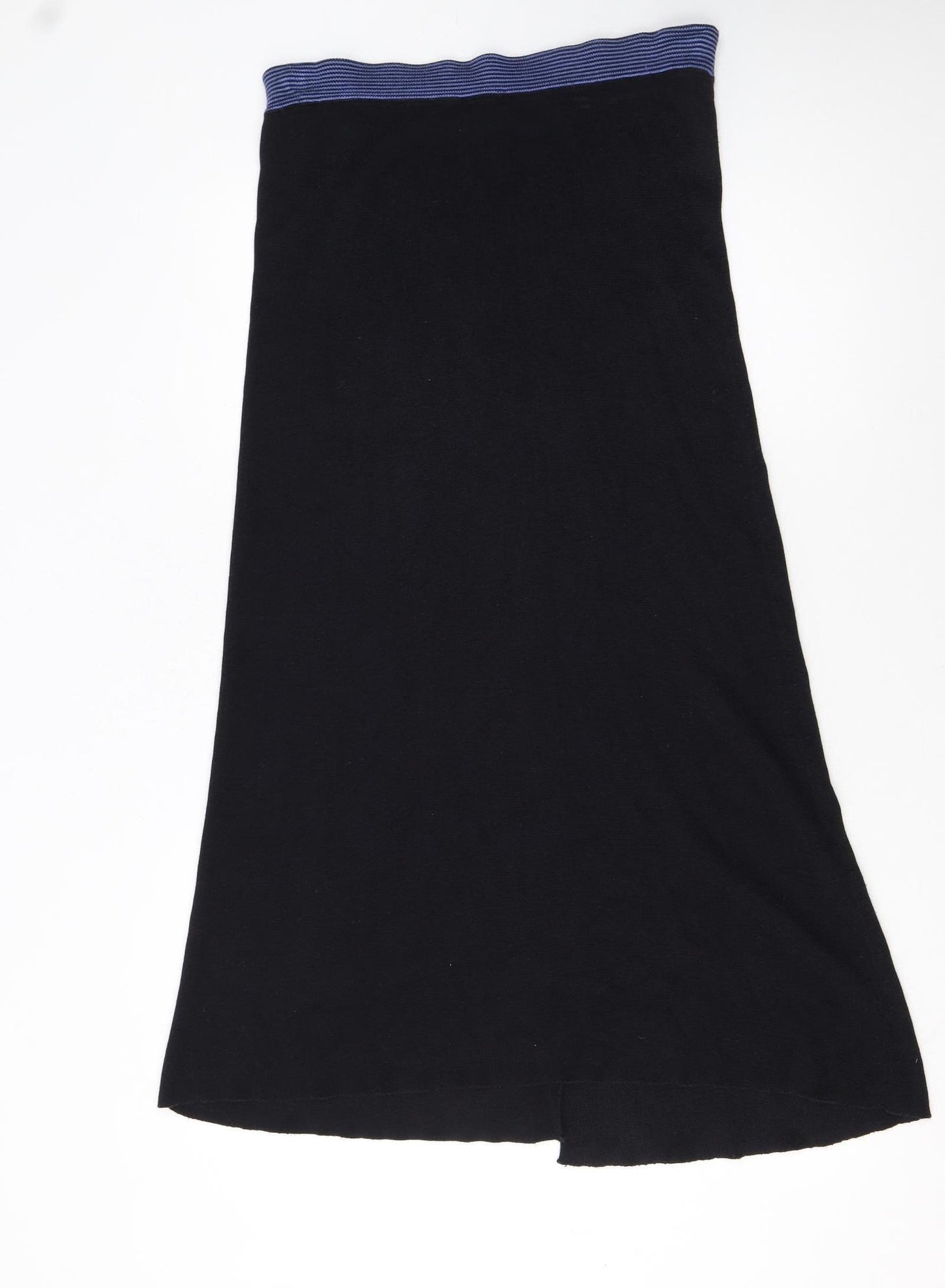 Planet Women’s Black A-Line Knit Midi Skirt Size M Button Front