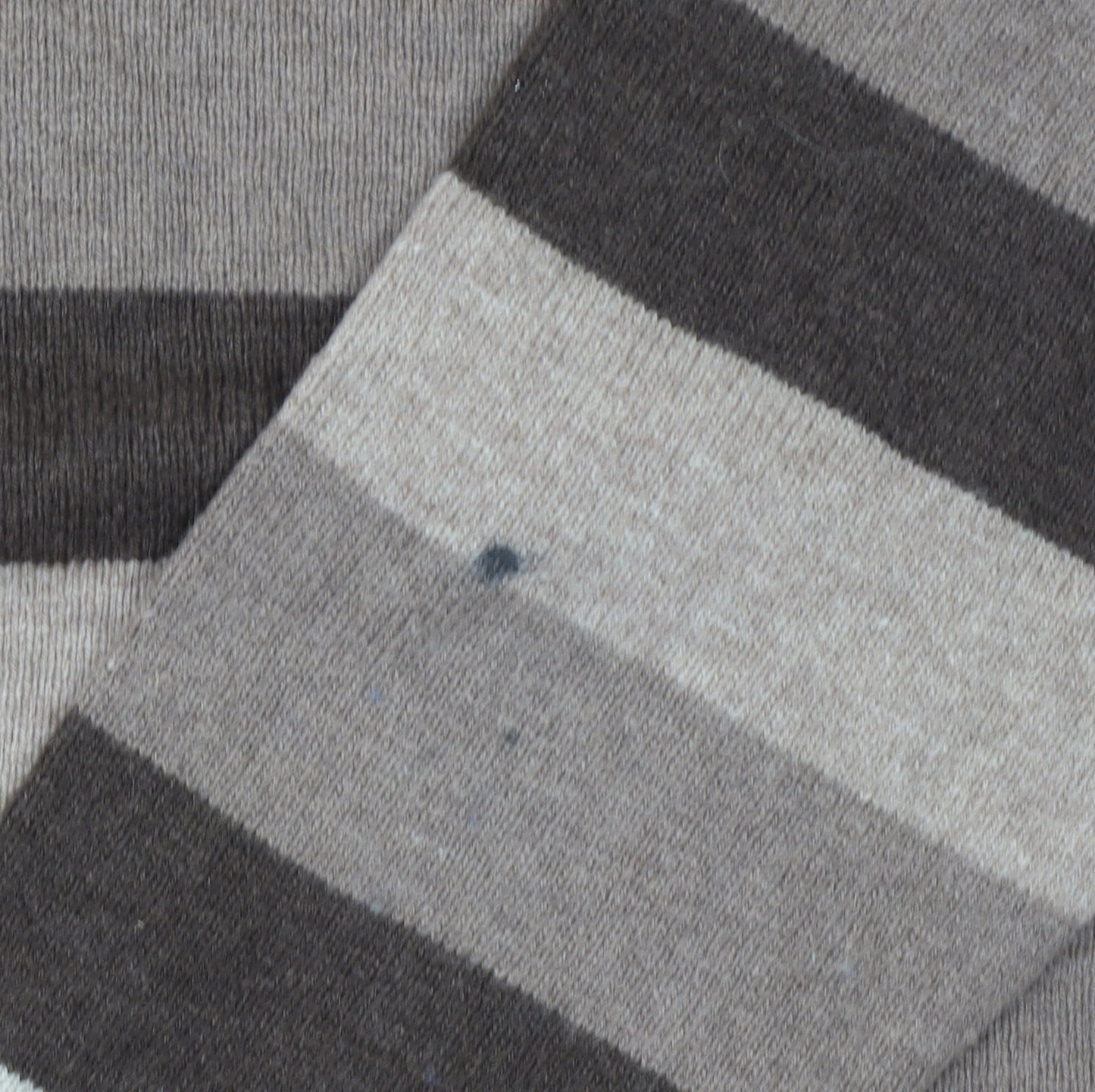 Wolsey Mens Brown Striped Lambswool Crew Neck Jumper Size L