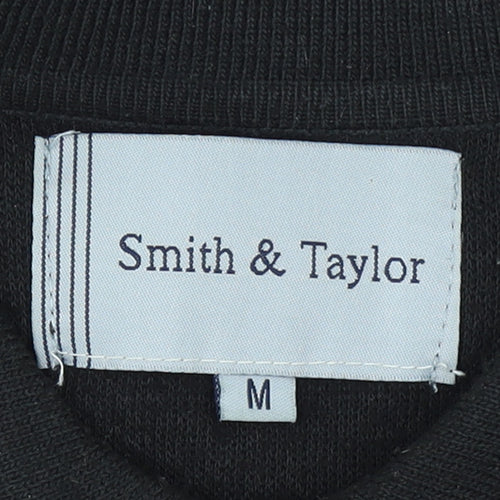 Smith & Taylor Men's Black Argyle Long Sleeve Polo - Size M
