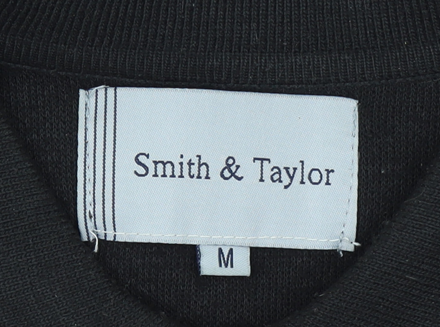 Smith & Taylor Men's Black Argyle Long Sleeve Polo - Size M