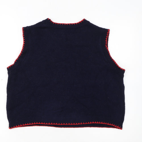 ASOS DESIGN Women’s Blue Lobster Knit Sleeveless Jumper Vest Size S