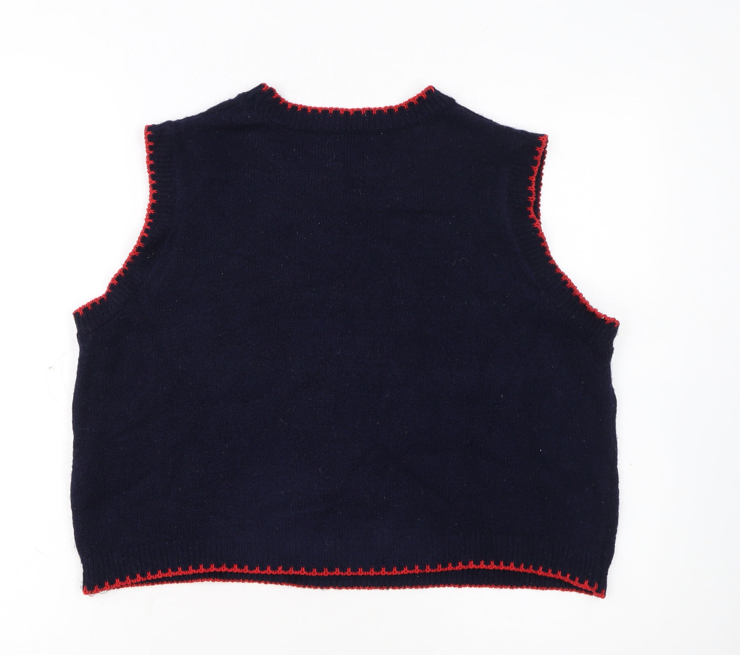 ASOS DESIGN Women’s Blue Lobster Knit Sleeveless Jumper Vest Size S