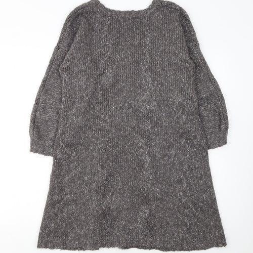 White Stuff Women's Grey Wool Blend Jumper Dress Size 16
