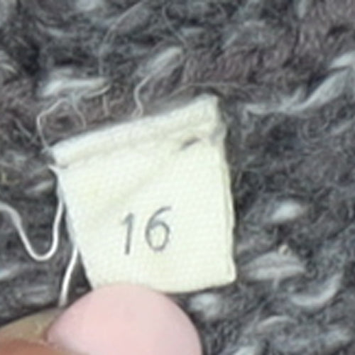 White Stuff Women's Grey Wool Blend Jumper Dress Size 16