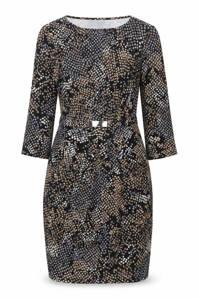 Wallis Women's Multicoloured Size 14 Sheath Dress with Buckle Detail