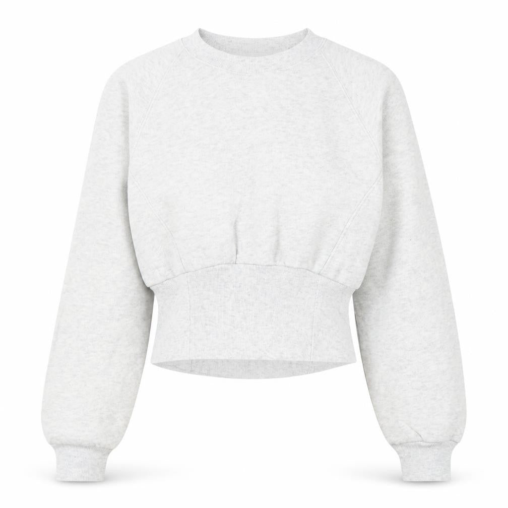 Front view of Victoria's Secret women’s grey xs pullover crew neck sweatshirt