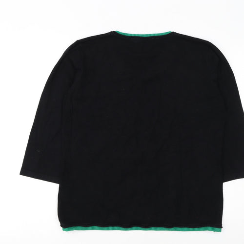 Micha Women's Black Henley Knit Jumper XL