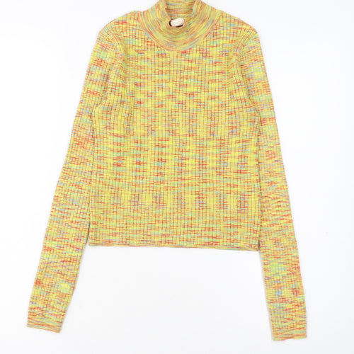 Urban Outfitters Women’s Multicoloured Mock Neck Slim Pullover Jumper Size S