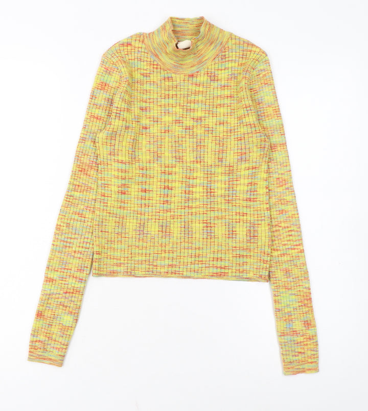 Urban Outfitters Women’s Multicoloured Mock Neck Slim Pullover Jumper Size S