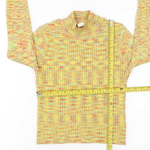 Urban Outfitters Women’s Multicoloured Mock Neck Slim Pullover Jumper Size S