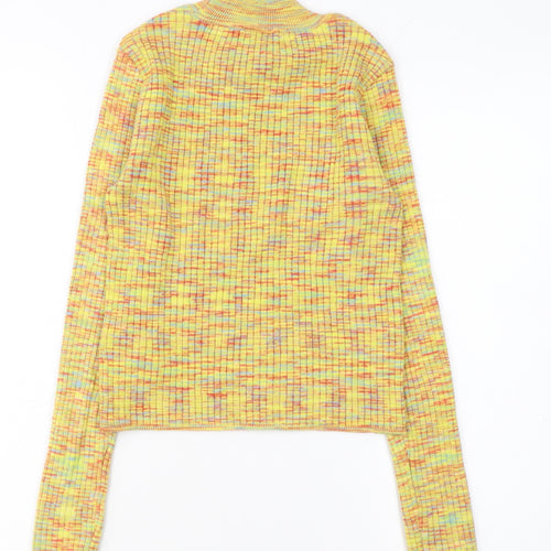 Urban Outfitters Women’s Multicoloured Mock Neck Slim Pullover Jumper Size S