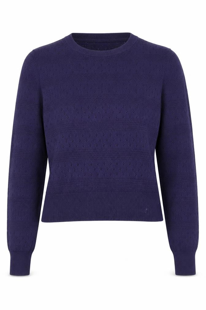 Jack Wills Women's Purple Knit Crew Neck Jumper Size 10