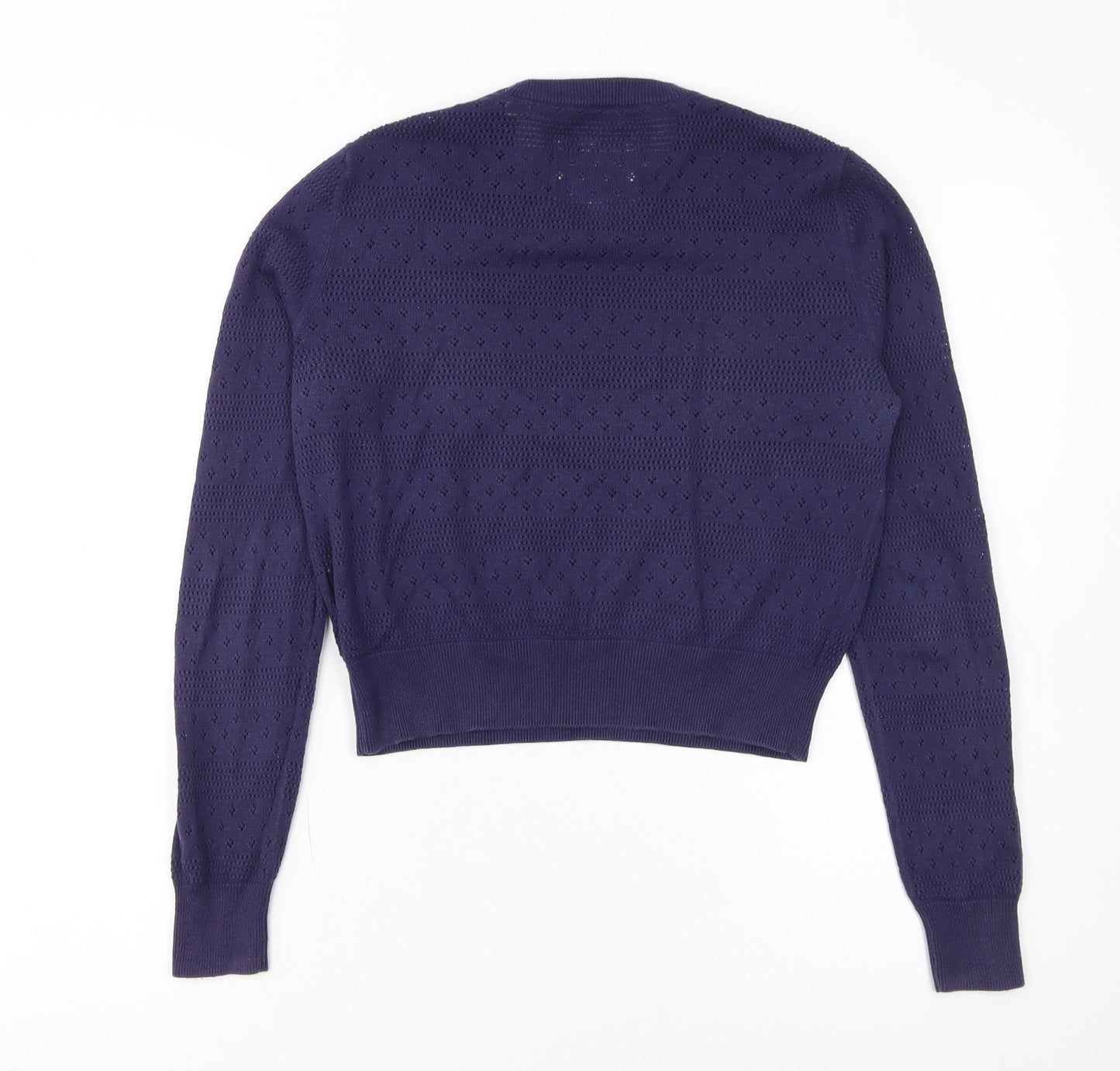 Jack Wills Women's Purple Knit Crew Neck Jumper Size 10