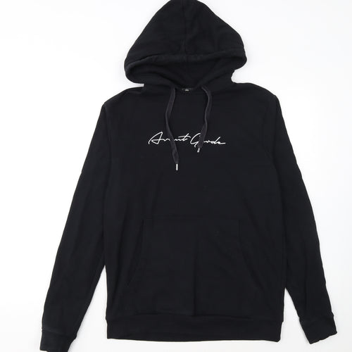 Avant Garde Paris Men's Black Pullover Hoodie M Logo Graphic Sweatshirt