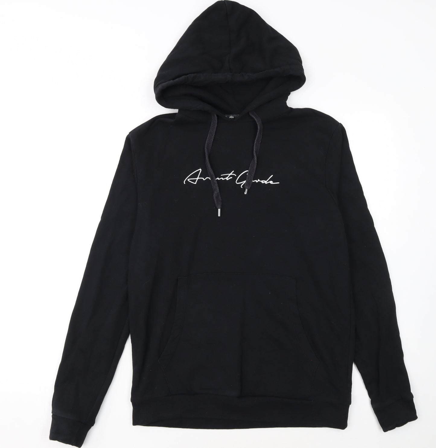 Avant Garde Paris Men's Black Pullover Hoodie M Logo Graphic Sweatshirt