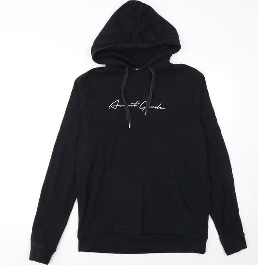 Avant Garde Paris Men's Black Pullover Hoodie M Logo Graphic Sweatshirt