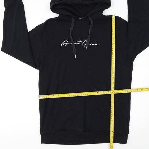 Avant Garde Paris Men's Black Pullover Hoodie M Logo Graphic Sweatshirt
