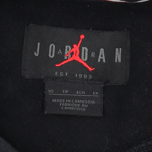 Jordan Men's Black Pullover Hoodie XS Regular Fit Fleece