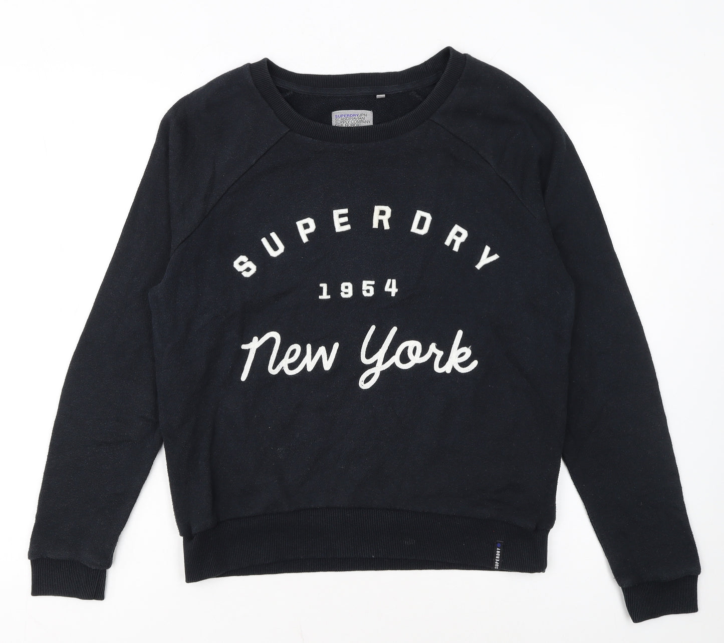 Superdry Women's Black Medium Pullover Sweatshirt New York Logo
