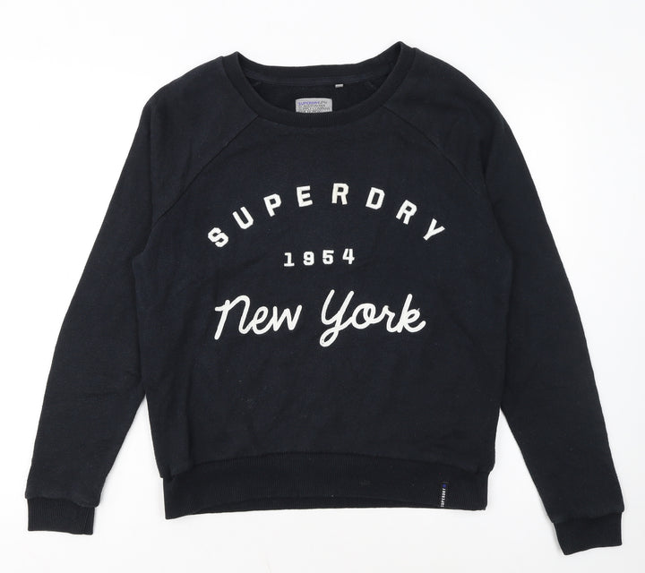 Superdry Women's Black Medium Pullover Sweatshirt New York Logo