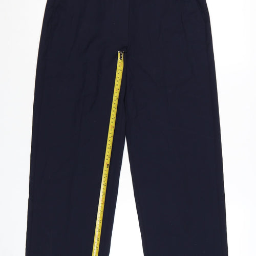 Marks and Spencer Women's Blue Size 10 Straight Leg Trousers