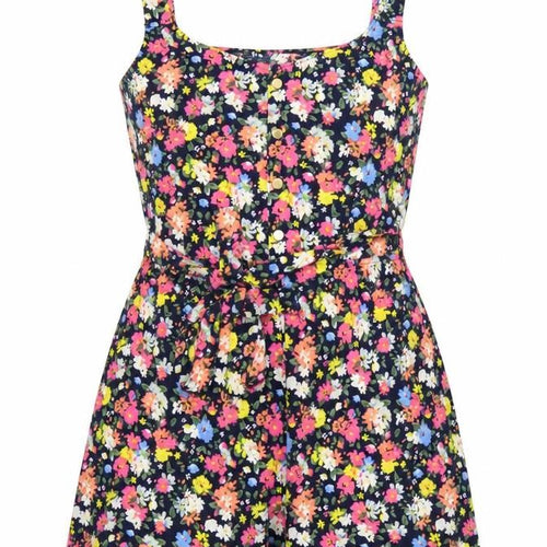 Dunnes Stores Women's Navy Floral Playsuit Small Polyester Blend