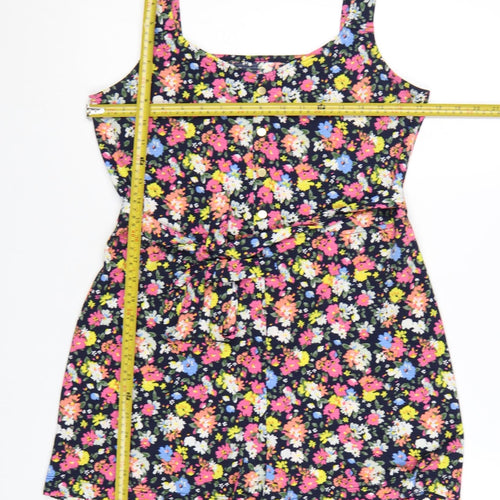 Dunnes Stores Women's Navy Floral Playsuit Small Polyester Blend