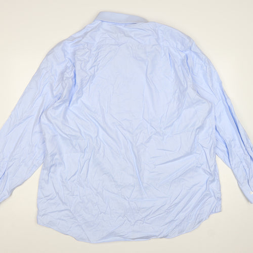 Marks and Spencer Men’s Blue Regular Fit 18” Cotton Dress Shirt