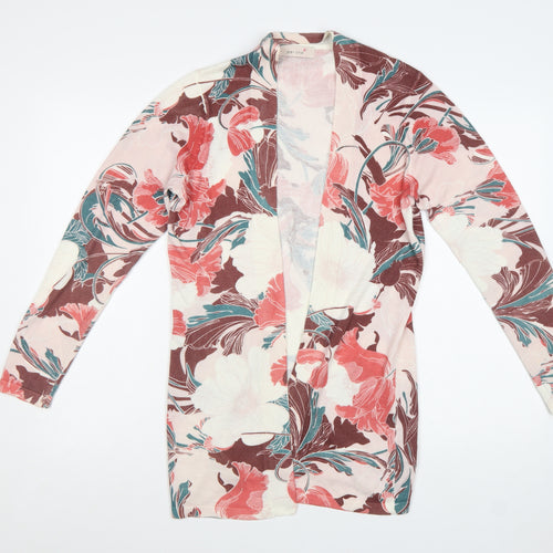 Marks and Spencer Womens Multicoloured Floral Long Sleeve Cardigan UK 10