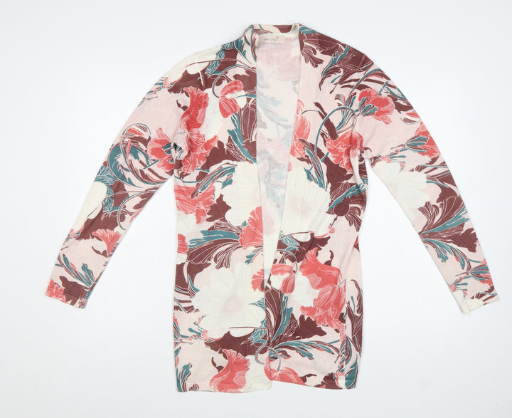 Marks and Spencer Womens Multicoloured Floral Long Sleeve Cardigan UK 10