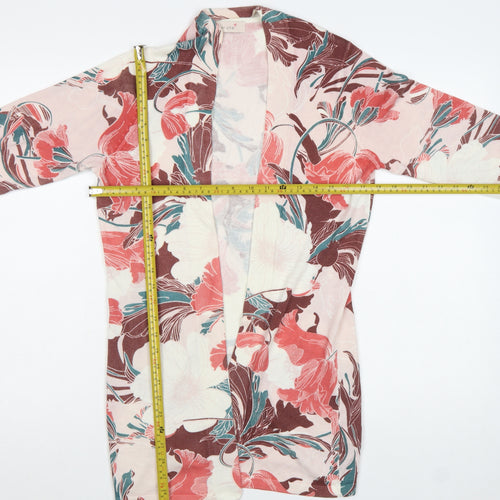 Marks and Spencer Womens Multicoloured Floral Long Sleeve Cardigan UK 10