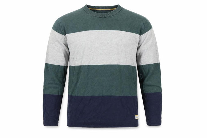 Jack & Jones Mens Multicoloured Cotton Striped Crew Neck Jumper L