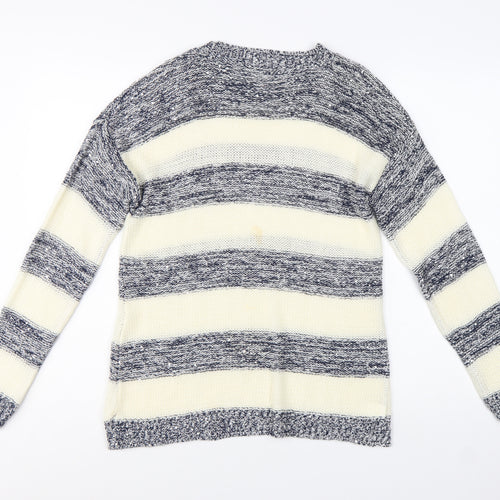 Elegant Collection Women’s Multicoloured Stripe Knit Jumper Size S