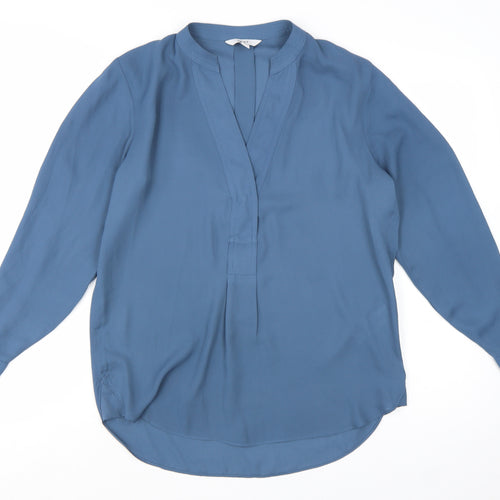 Next Women's Blue Long Sleeve V-Neck Blouse Size 8