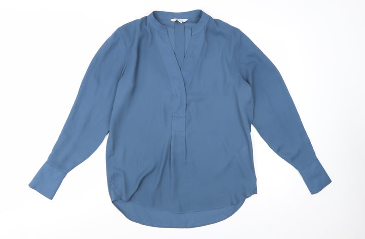 Next Women's Blue Long Sleeve V-Neck Blouse Size 8