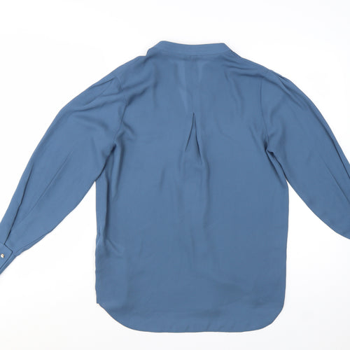 Next Women's Blue Long Sleeve V-Neck Blouse Size 8