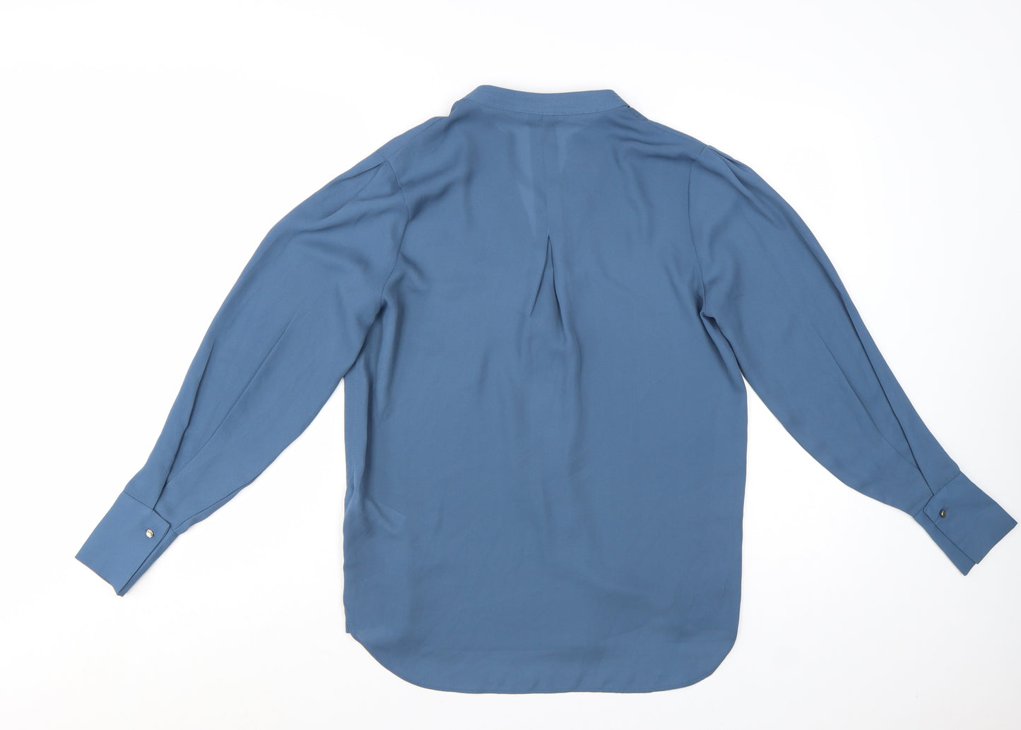 Next Women's Blue Long Sleeve V-Neck Blouse Size 8