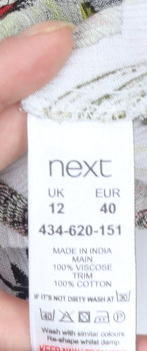 Next Women’s Multicoloured Floral Sleeveless Shift Dress Size 12