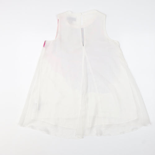 Coast Womens Multicoloured Floral Chiffon Tunic Top UK 6 Sleeveless