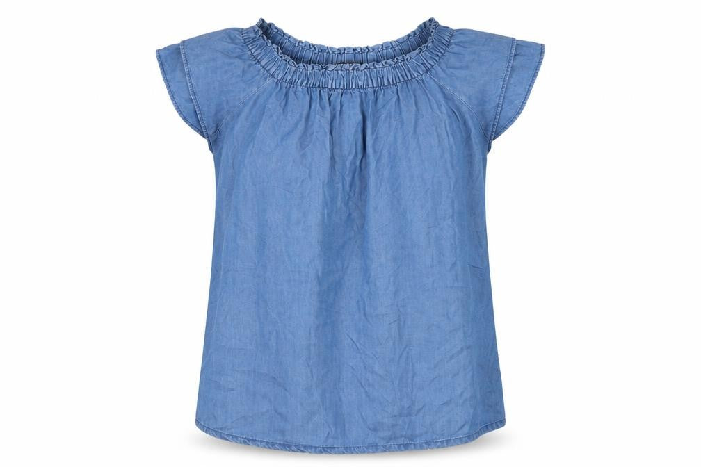 Peacocks Maternity Blue Lyocell Tunic Blouse Size 12
