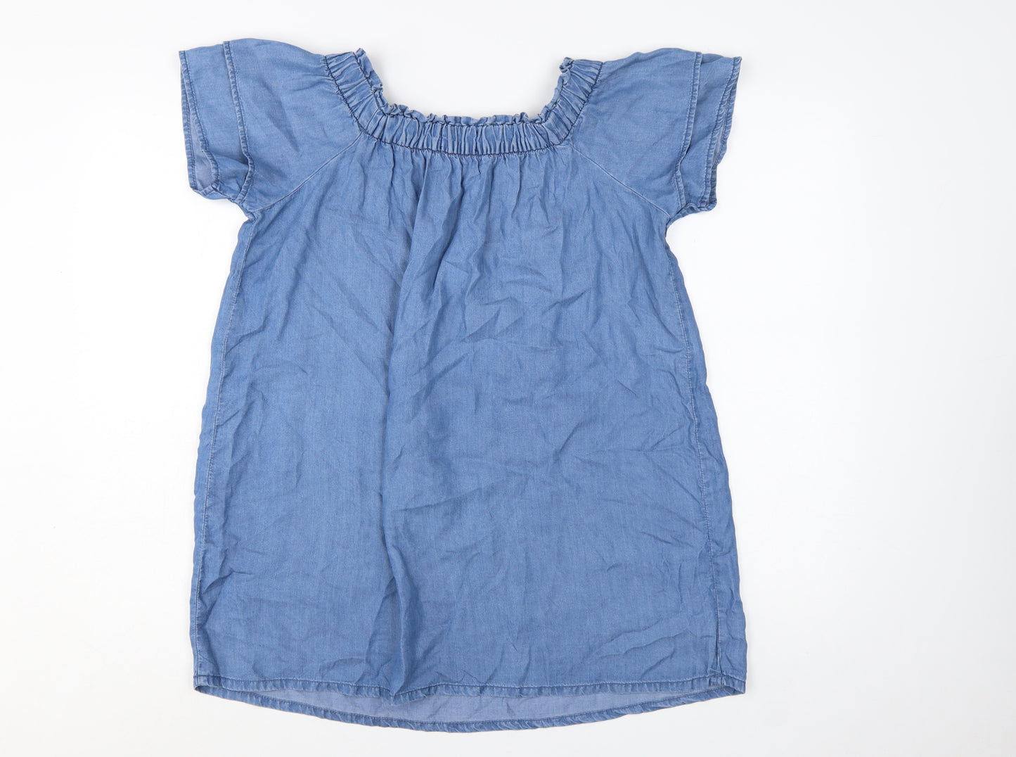 Peacocks Maternity Blue Lyocell Tunic Blouse Size 12