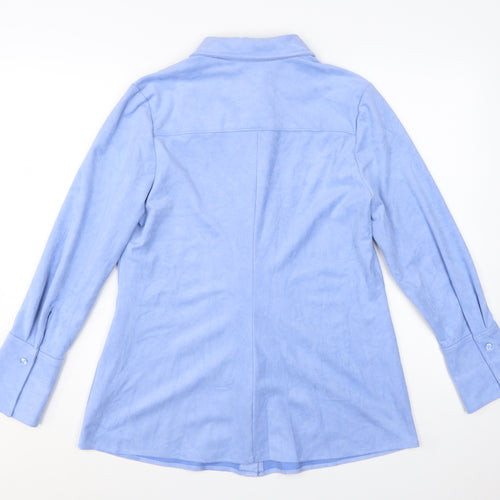 Marks and Spencer Women’s Blue Long Sleeve Button-Up Shirt Size 14