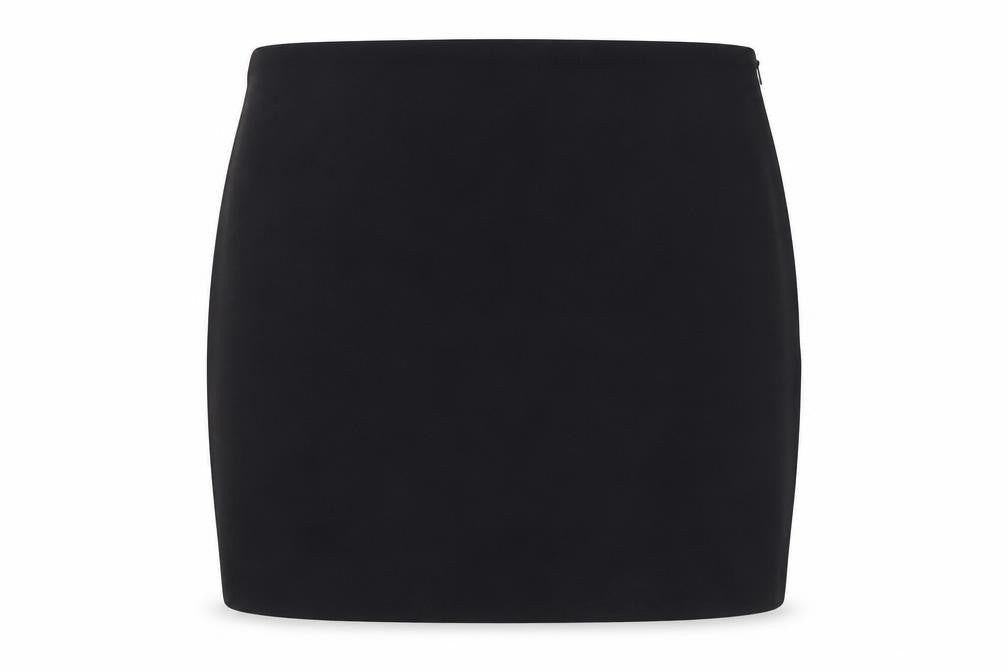 Zara Women Black L Short Pencil Skirt Polyester Twill Workwear