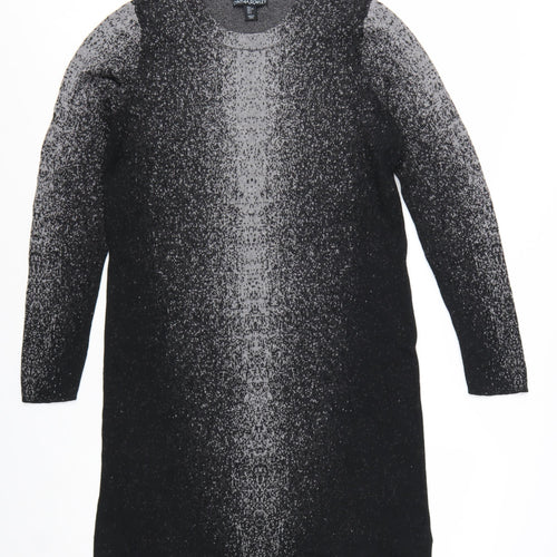 Cynthia Rowley Women’s Black Knit Shift Dress Size L Long Sleeve