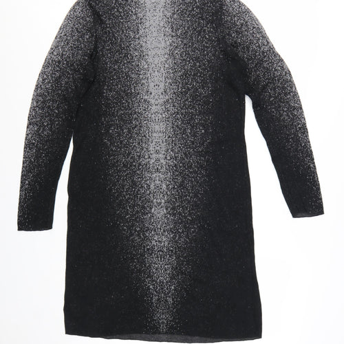 Cynthia Rowley Women’s Black Knit Shift Dress Size L Long Sleeve