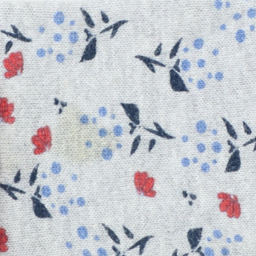 Mantaray Women’s Grey Floral Cotton Cardigan Size 12