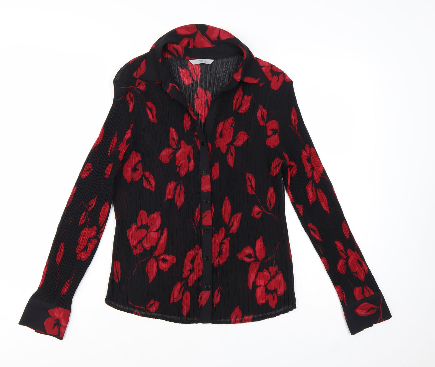 Marks and Spencer Women’s Multicoloured Floral Long Sleeve Blouse Size 14