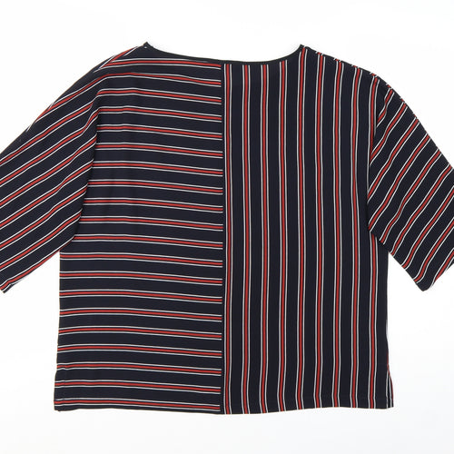 Marks and Spencer Women’s Blue Striped Kimono Blouse Size 12