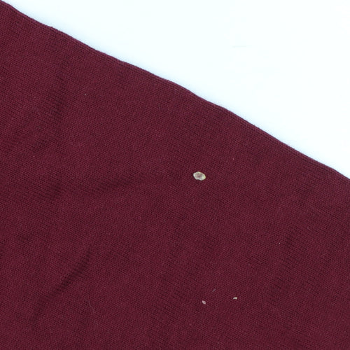 2nd Chapter Men's Red Cotton Collared Henley Jumper XL Long Sleeve Knit